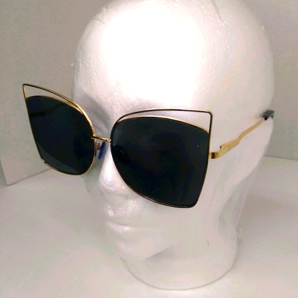 Black/Gold Butterfly Sunglasses